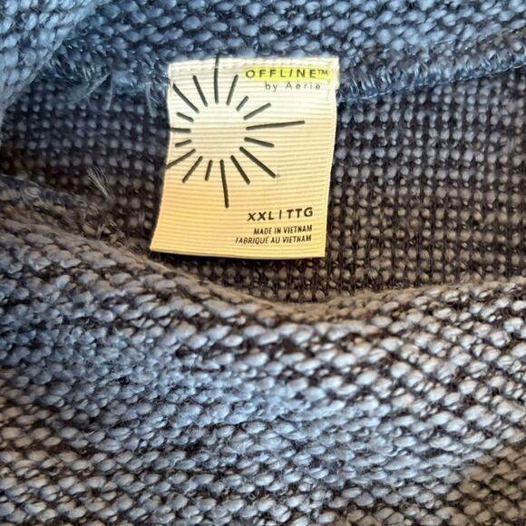 OFFLINE by Aerie Snowday Mock Neck Sweatshirt Blue Womens Size XXL - Picture 7 of 11